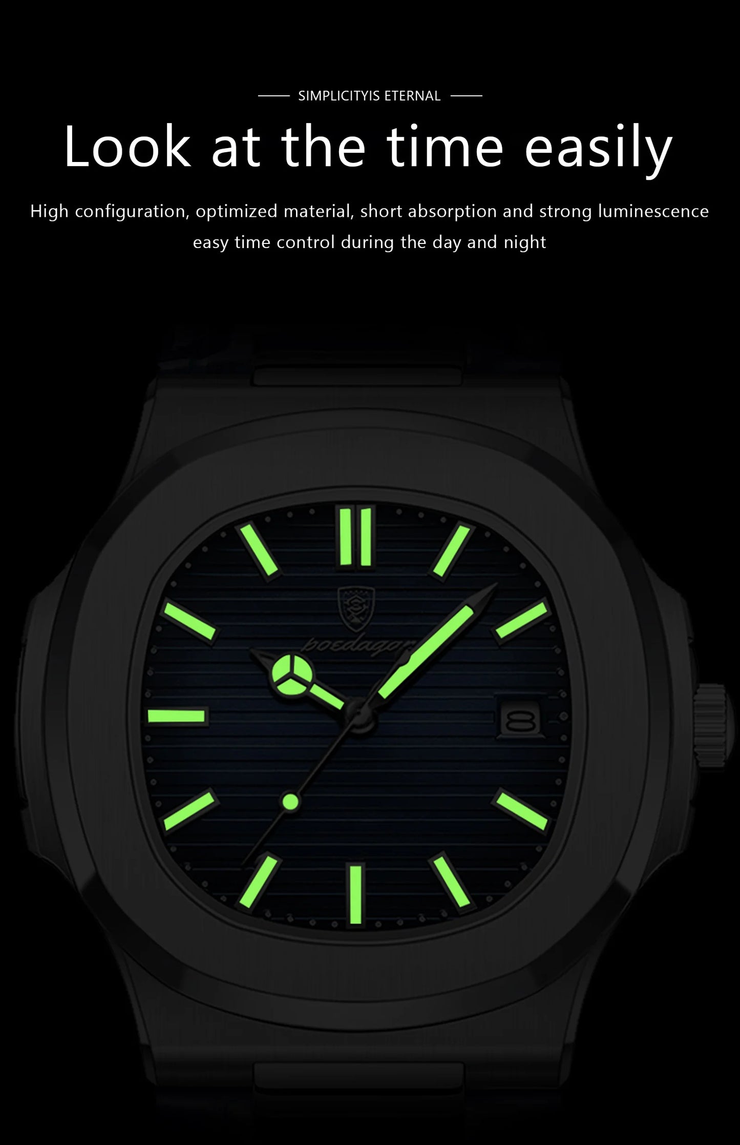 Poedagar Executive Watch - Leather Quartz Watche