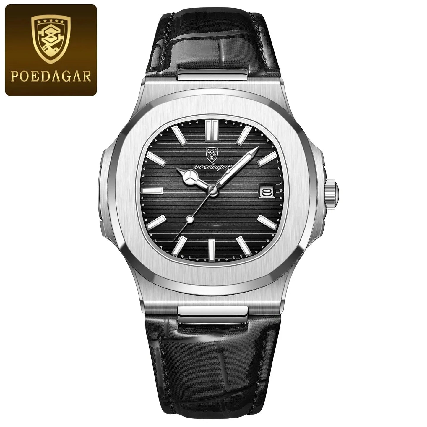 Poedagar Executive Watch - Leather Quartz Watche