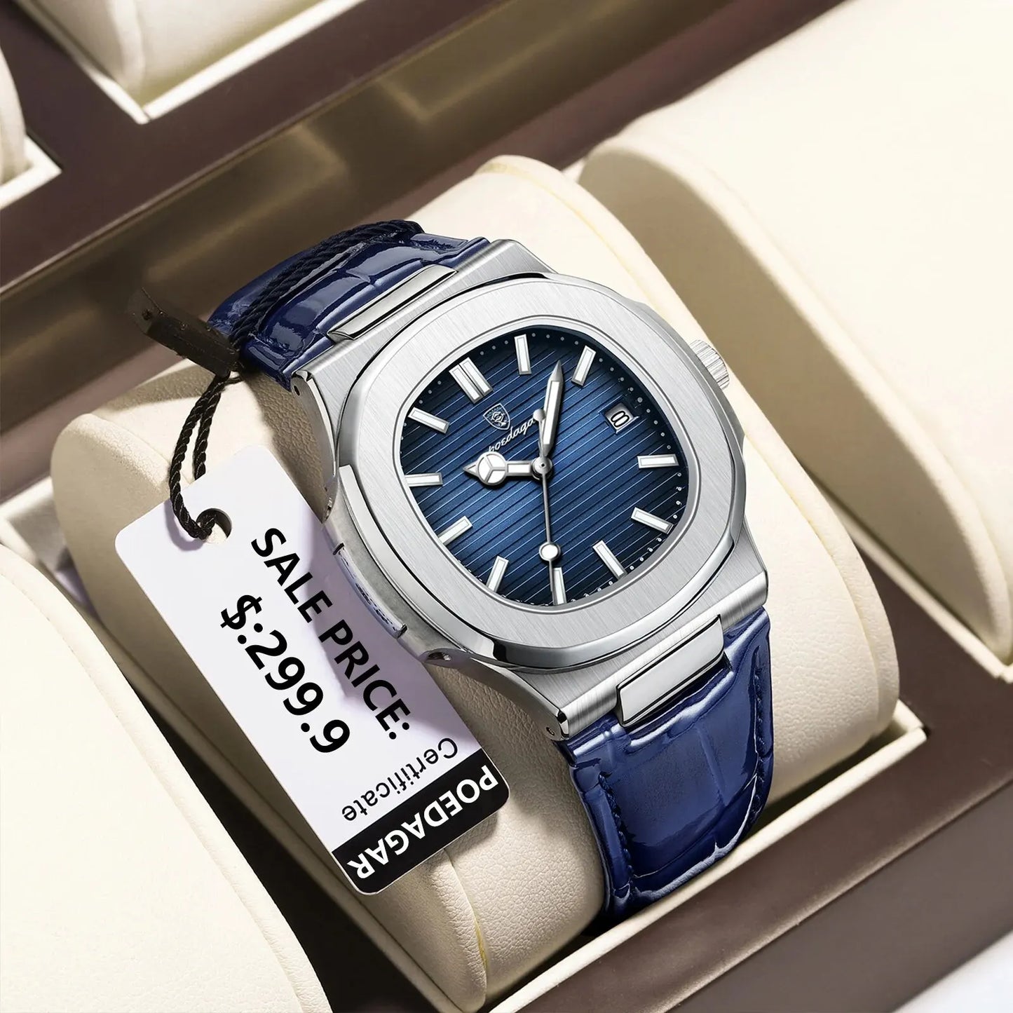 Poedagar Executive Watch - Leather Quartz Watche