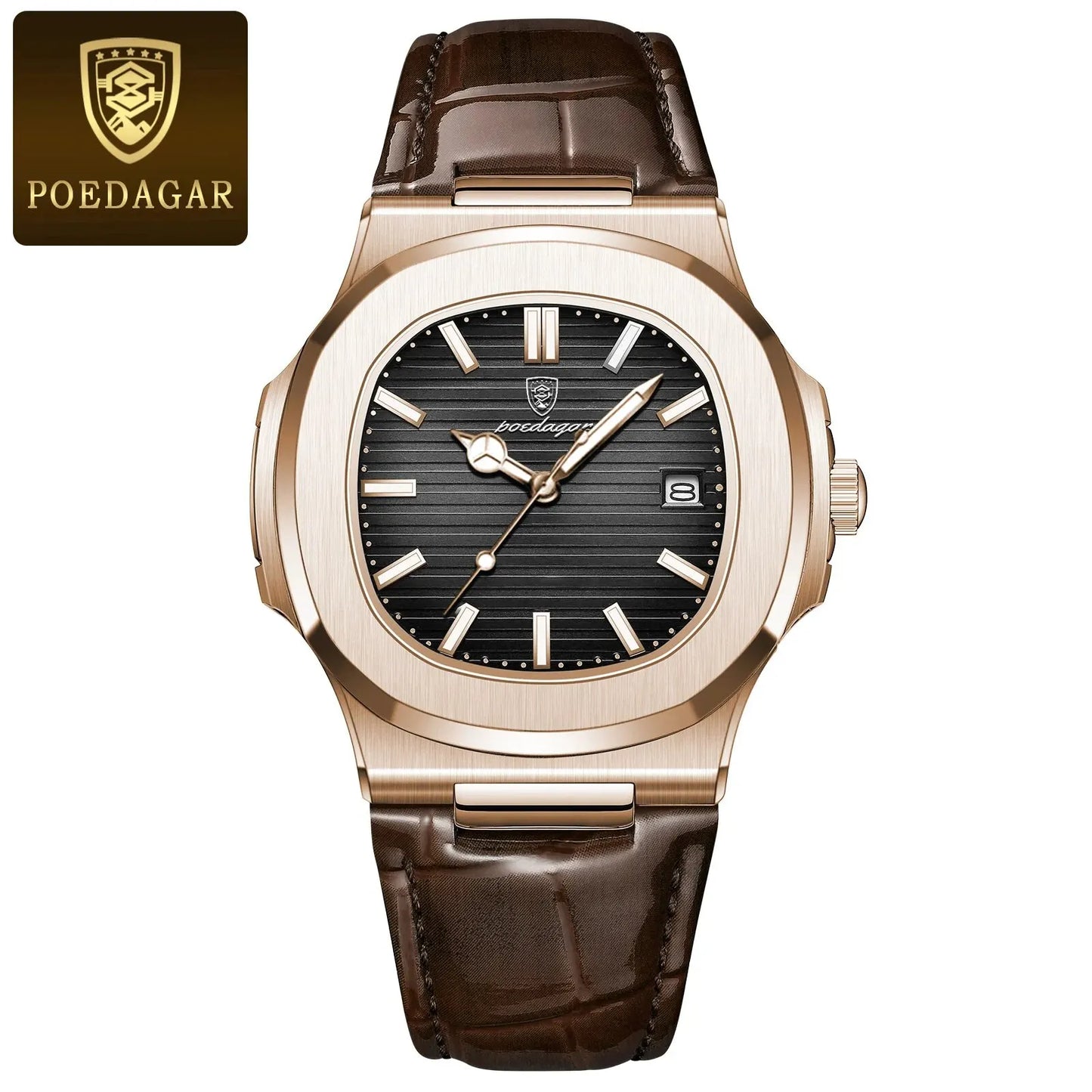Poedagar Executive Watch - Leather Quartz Watche