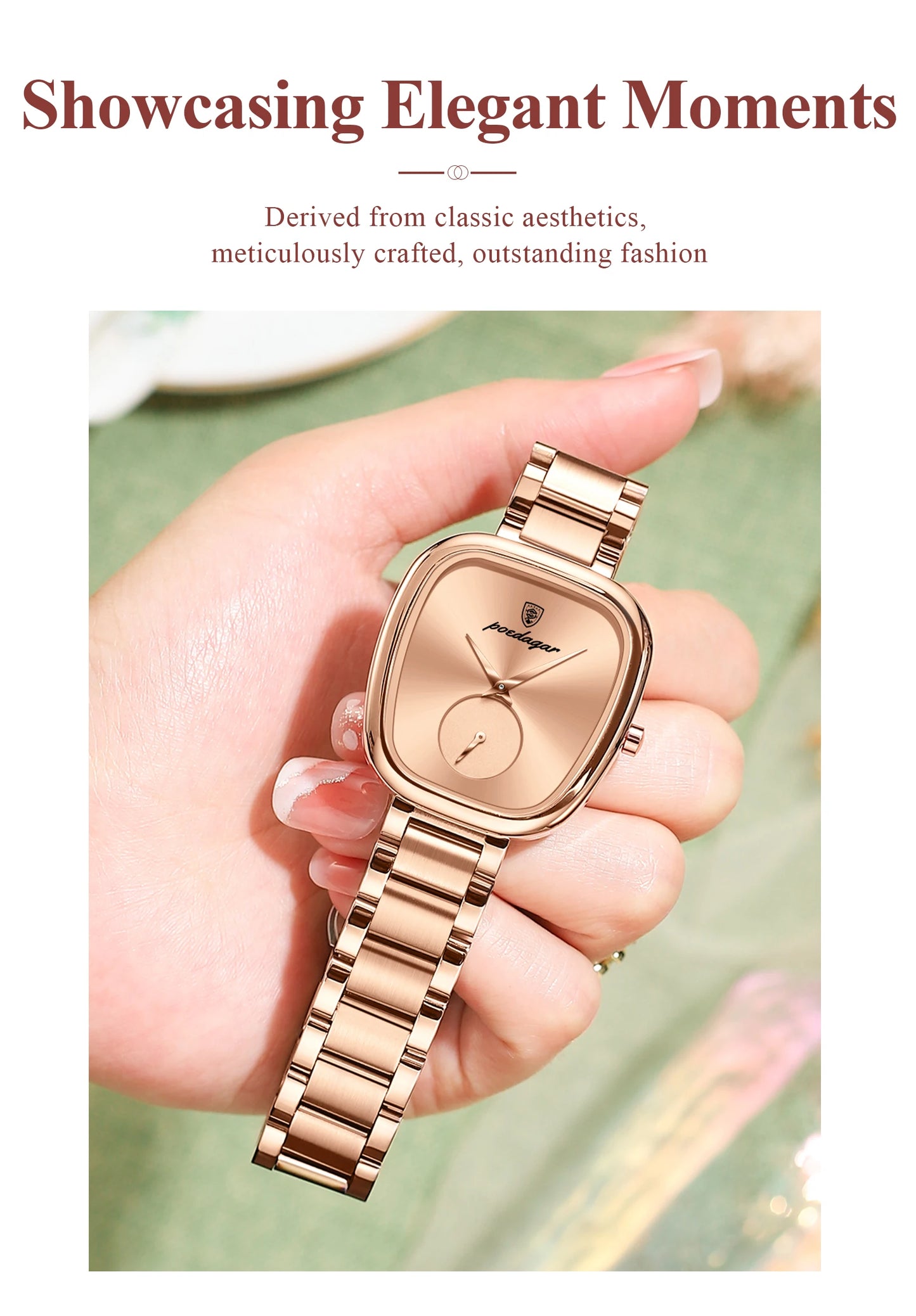 POEDAGAR Luxury Ladies Watch - Waterproof - Stainless Steel - Elegant and Classic