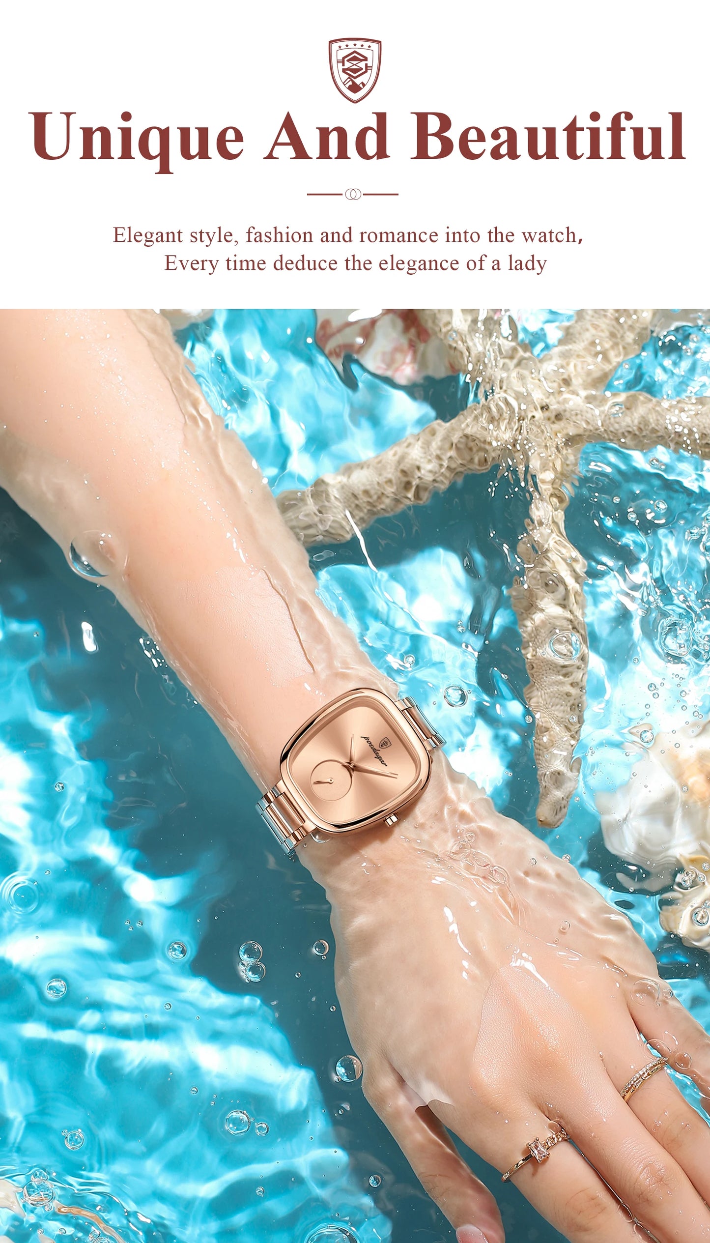 POEDAGAR Luxury Ladies Watch - Waterproof - Stainless Steel - Elegant and Classic