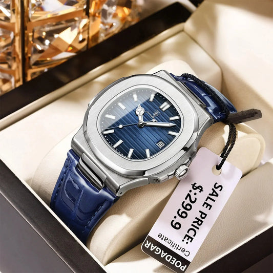 Poedagar Executive Watch - Leather Quartz Watche